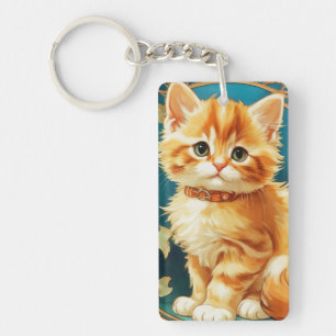 Porte-clés Alphonse Mucha Art Nouveau Chat