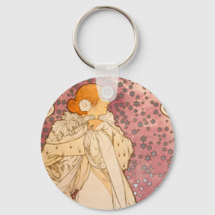 Porte-clés Alphonse Mucha La Dame Aux Camelias : Art Nouveau