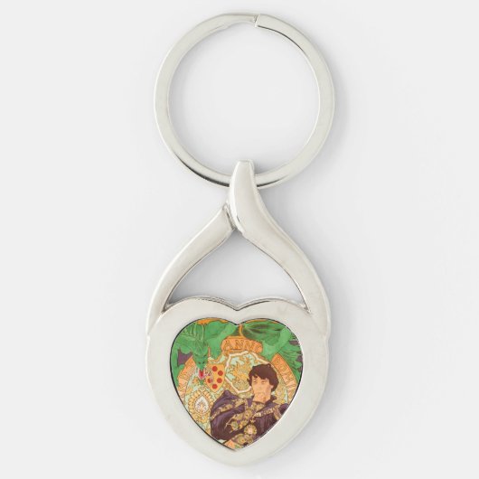 Porte-clés Alphonse Mucha Prince et Dragon (Devant)