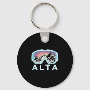 Porte-clés Alta Ski Design _ Alta, Ut Ski Cadeau De Neige