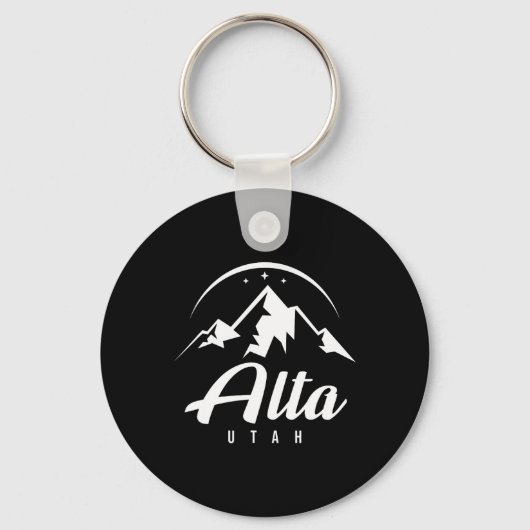Porte-clés Alta Utah Station de ski Ski Snowboard (Recto)