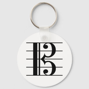 Porte-clés Alto Clef sur le personnel