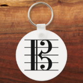 Porte-clés Alto Clef sur le personnel (Recto)