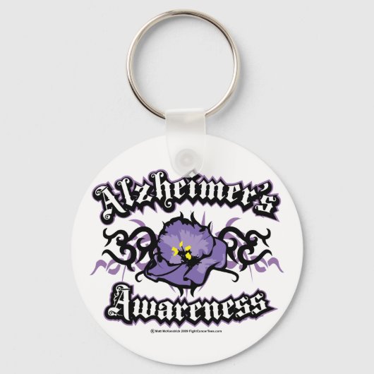 Porte-clés Alzheimers Tribal Violet (Recto)