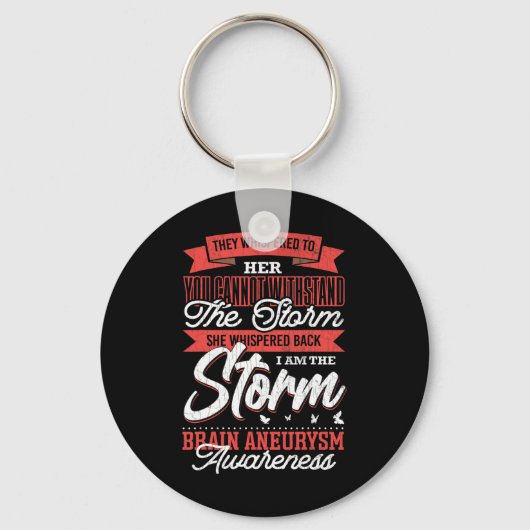 Porte-clés Am The Storm Brain Aneurysm Support de soutien (Recto)