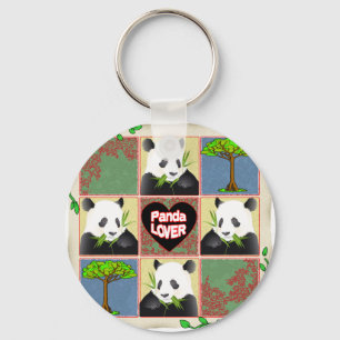 PORTE-CLÉS AMANTS DE PANDA - CADEAUX