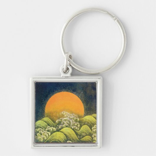 Porte-clés AMATERASU, SOLEIL GODDESS jaune vert noir (Devant)