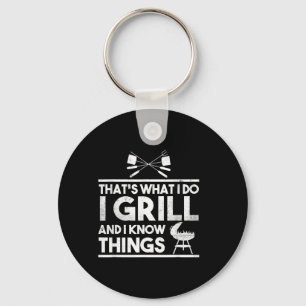 Porte-clés Amateur BBQ Viande C'est Ce Que Je Fais Je Fais Gr
