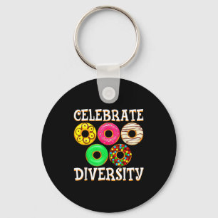 Porte-clés Amateur de beignet de diversité drôle journée de b