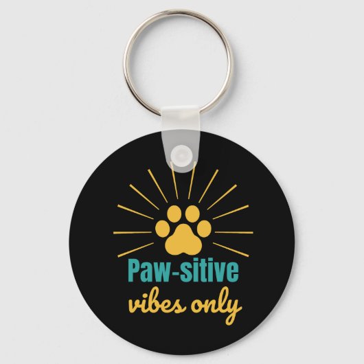 Porte-clés Amateur de chat à vibrations positives (Recto)