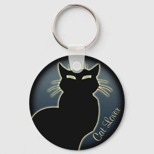 Porte-clés amateur de chats personnalisable