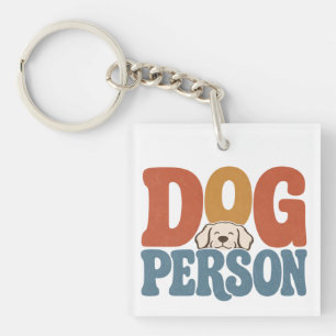 Porte-clés Amateur de Chien Rétro Amoureux de Chien