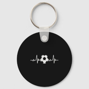 Porte-clés Amateur de football Battement de coeur Vintage Ret