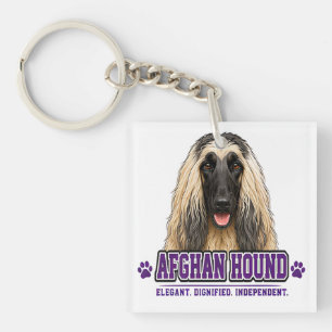 Porte-clés 🐾 Amateur de Lévrier Afghan 🐾