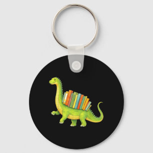 Porte-clés Amateur de livres de dinosaures drôles Lecteur de