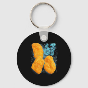 Porte-clés Amateur de nuggets de poulet 67 Mème Six Sept Poul