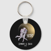 Porte-clés Amateurs d'astronautes s'embrasser dans l'espace a (Recto)