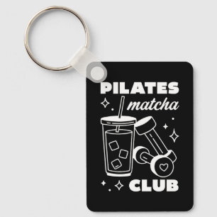 Porte-clés Amateurs de Pilates et de matcha iced latte