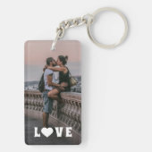 Porte-clés Amateurs mignons Couple Picture Simple Love Texte (Dos)