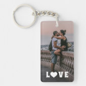 Porte-clés Amateurs mignons Couple Picture Simple Love Texte (Devant)