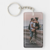 Porte-clés Amateurs mignons Couple Picture Simple Love Texte (Devant)