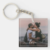 Porte-clés Amateurs mignons Couple Picture Simple Love Texte (Devant)