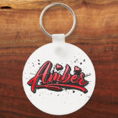 Porte-clés Amber red Heart Graffiti (Recto)