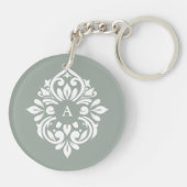 Porte-clés Ambiance Damas (Olive pâle) (Dos)