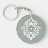 Porte-clés Ambiance Damas (Olive pâle) (Devant)
