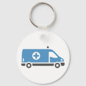 Porte-clés Ambulance bleu gris (Recto)