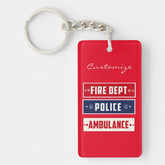Porte-clés Ambulance de police des incendies Thunder_Cove (Devant)