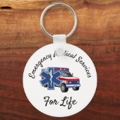 Porte-clés Ambulance EMS pour la vie (Recto)