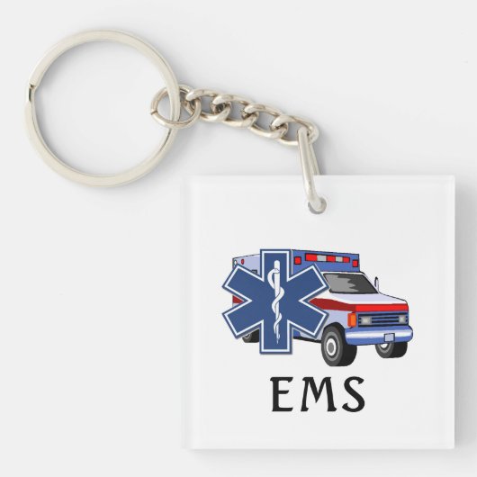 Porte-clés Ambulance EMT EMS    (Devant)