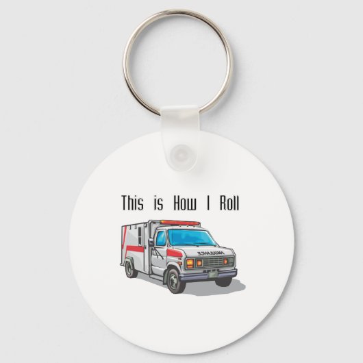 Porte-clés Ambulance How I Roll (Recto)