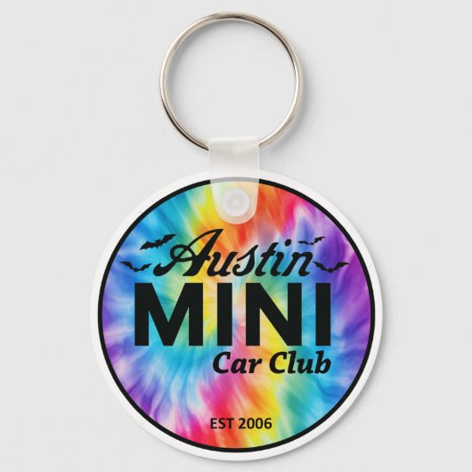 Porte-clés AMCCC Tye Dye 'HI ! ' Clavier (Recto)