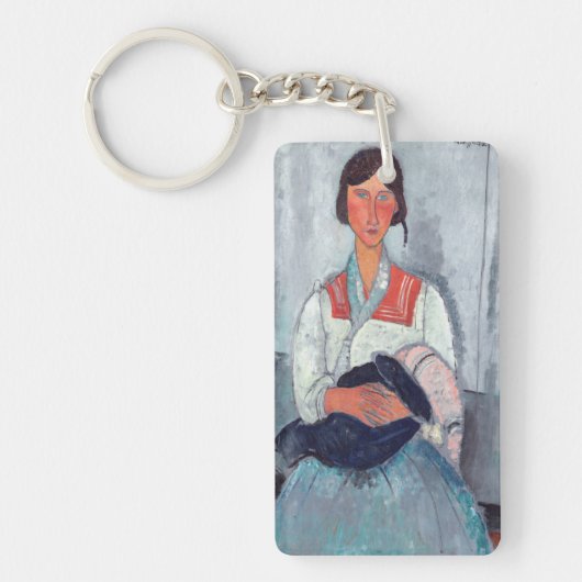 Porte-clés Amedeo Modigliani - Femme tzigane avec bébé (Devant)