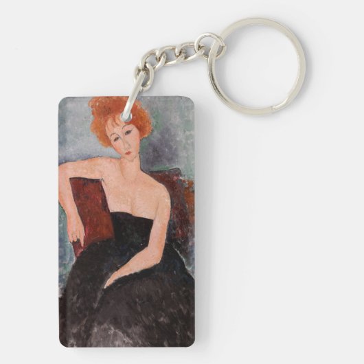 Porte-clés Amedeo Modigliani - Robe de soirée pour filles rou (Dos)