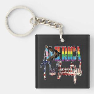Porte-clés America The Beautiful - LGBTQIA