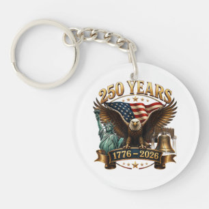 Porte-clés Américain 250e anniversaire USA Patriotique 4 juil
