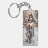 Porte-clés Américain Anglais Foxhound équitation vélo Noël (Devant gauche)