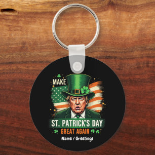 Porte-clés Américain Faire à nouveau grande la Saint-Patrick