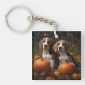 Porte-clés American Anglais Foxhound Puppy Automne Delight (Devant)