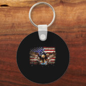 Porte-clés American Bald Eagle Usa Flag Patriotic Eagle 4th O (Recto)