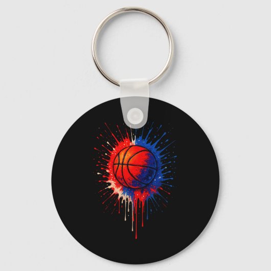 Porte-clés American Basketball Splash Ball Player Team Kids B (Recto)