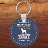 Porte-clés American Bulldog adoption bonheur (Recto)