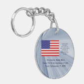 Porte-clés American Citizenship Flag Award avec date par Janz (Devant gauche)