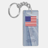 Porte-clés American Citizenship Flag Award avec date par Janz (Devant gauche)