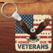 Porte-clés American Eagle Honor Our Veterans (Recto)