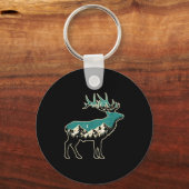 Porte-clés American Elk Lover Dad Retro Hunting (Recto)