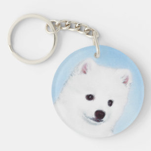 Porte-clés American Eskimo Dog Painting - Original Dog Art